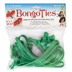 Bongo Ties Grip para Organizar Cables Verde Pack de 10