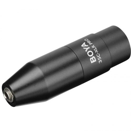 Boya 35C-XLRPRO Adaptador 3.5mm mini jack a 3 pin XLR con power converter