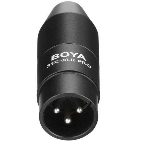 Boya 35C-XLRPRO Adaptador 3.5mm mini jack a 3 pin XLR con power converter