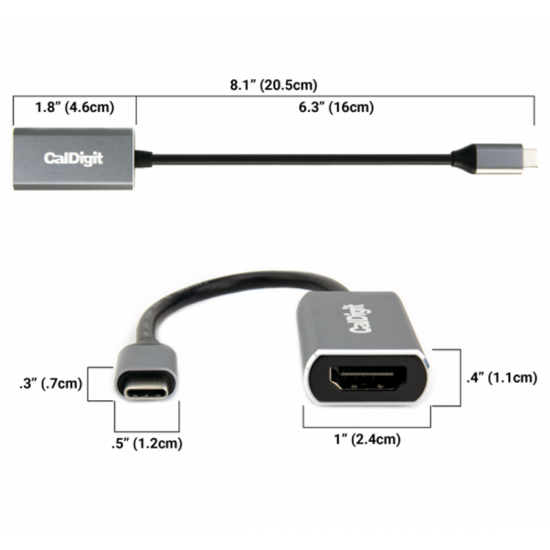 CalDigit Adaptador USB-C a HDMI 2.0 4k HDR