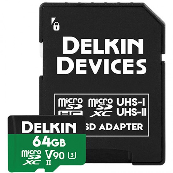 Delkin Devices microSDXC Power UHS-II 64GB V90 / U3 / Clase 10