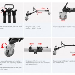 E-Image EI-7004C  Video Dolly Universal hasta 60kgs