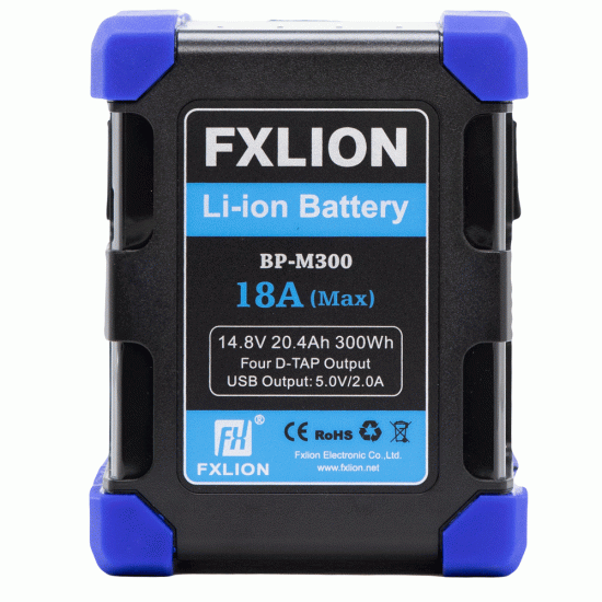 FXlion BP-M300 Batería Lithium V-Mount 300W/h de 14.8V Cuadrada