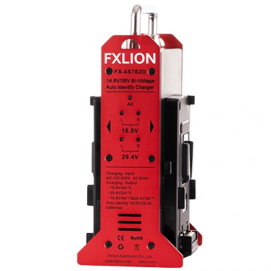 FXlion FX-4S7S2D Cargador Doble para Baterías  14,8 V / 26 V