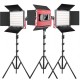 GVM 1200D Kit de 3 LED Soft Light Bi-Color & RGB