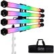 GVM BD100 kit de 4 tubos de luz led RGB (77cm)