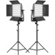 GVM LT-100S2L  Kit  de 2 Panel de Estudio Led 100Watts 3200-5600K CRI / TLCI: 97+ 