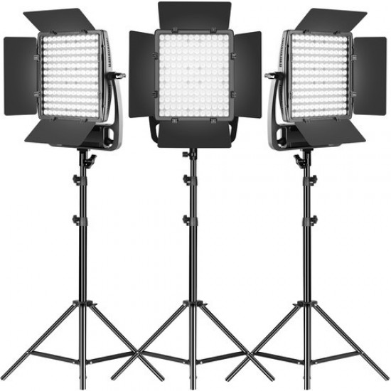 GVM LT-100S3L  Kit  de 3 Panel de Estudio Led 100Watts 3200-5600K CRI / TLCI: 97+ 