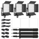 GVM LT-100S3L  Kit  de 3 Panel de Estudio Led 100Watts 3200-5600K CRI / TLCI: 97+ 