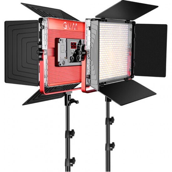  GVM MB832-2L kit 2 luces LED de panel para Estudio Bi-Color con Stand