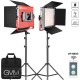  GVM MB832-2L kit 2 luces LED de panel para Estudio Bi-Color con Stand