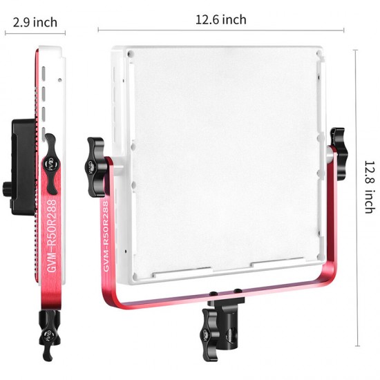 GVM R50R288-2L Kit de 2 LED Soft Light Compacta Bi-Color & RGB