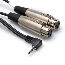 Hosa CYX-401F Cable en Y doble XLR hembra a estéreo mini plug  30cm