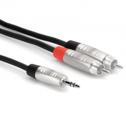 Hosa HMR-003Y Cable Corto Audio 90cm  3.5mm TRS  a 2 RCA Left/right    