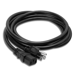 Hosa PWC-148 IEC C13 a NEMA 5-15P Cable de alimentación de extensión eléctrica calibre 14 con conector hembra IEC-8'