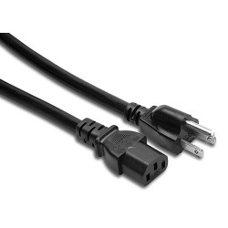 Hosa PWC-148 IEC C13 a NEMA 5-15P Cable de alimentación de extensión eléctrica calibre 14 con conector hembra IEC-8'