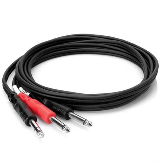 Hosa STP-202 Cable Audio 2mts  PLUG 1/4" TRS  a 2 TS 1/4    