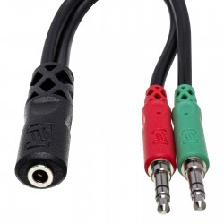 Hosa YMM-107 Adaptador 3.5 mm TRRSF a Dual 3.5 mm TRS