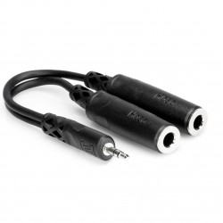 Hosa YMP-233 Adaptador de Macho 3.5mm TRS a  Plug Dual 1/4 in TRSF