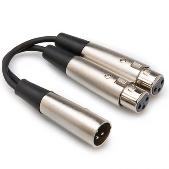 Hosa YXF-101.5 Cable en Y doble XLR Hembra a 1 XLR macho 45cm