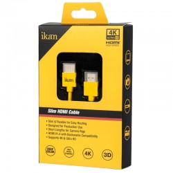 Ikan Slim HDMI Cable Corto HDMI a HDMI 45cm High Speed 4K