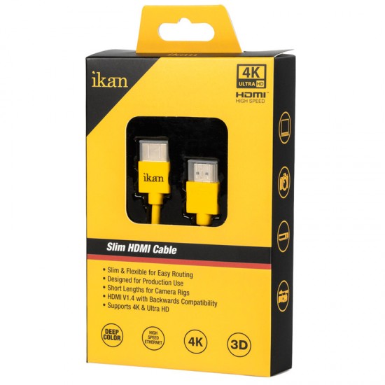 Ikan Slim HDMI Cable HDMI a HDMI 90cm High Speed 4K