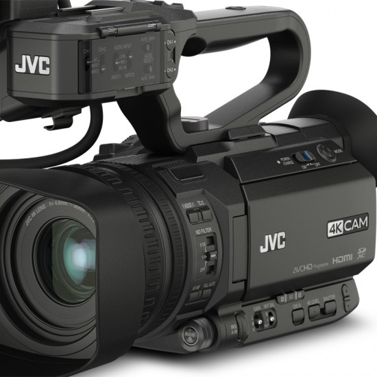 JVC GY-HM250U 4KCAM Cámara Compacta 4K 3G-SDI Streaming IP