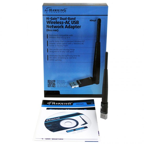 Hawking Technology HD65U  Antena Hi-Gain Wireless-AC Dual-Band USB 