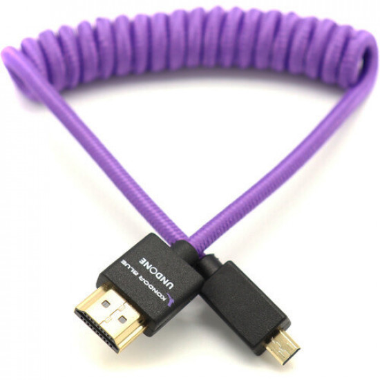 Kondor Blue Cable Micro HDMI a HDMI 30cm - 45cm coiled Morado