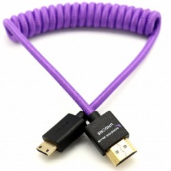 Kondor Blue Cable Mini HDMI a HDMI 30cm - 45cm coiled morado