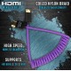 Kondor Blue Cable Mini HDMI a HDMI 30cm - 45cm coiled morado