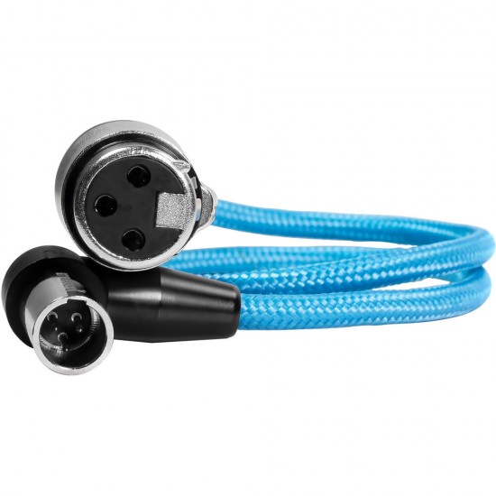 Kondor Blue Cable mini-XLR macho a XLR hembra de ángulo recto