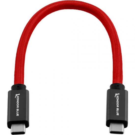 Kondor Blue Cable USB-C a USB-C 3.1 GEN 2 100W 10Gbps Thunderbolt 3 (Rojo)