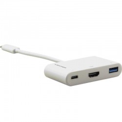 Kramer Adaptador USB-C a HDMI hasta 4K @ 60Hz (4: 4: 4) y USB 3.0 y cable adaptador PD