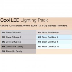 Lee Filters ZPCLED Zircon Pack de filtros Cool LED 30x30cm