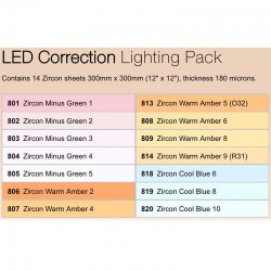 Lee Filters ZPCORR Zircon Pack de filtros LED Correción 30x30cm