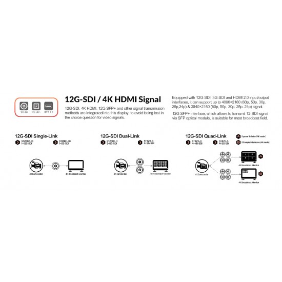 Lilliput Q15 Monitor Broadcast 15.6" 12G-SDI/HDMI UHD 4K 