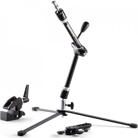 Manfrotto 143 Magic Arm Brazo con soporte de cámara, clamp y base 