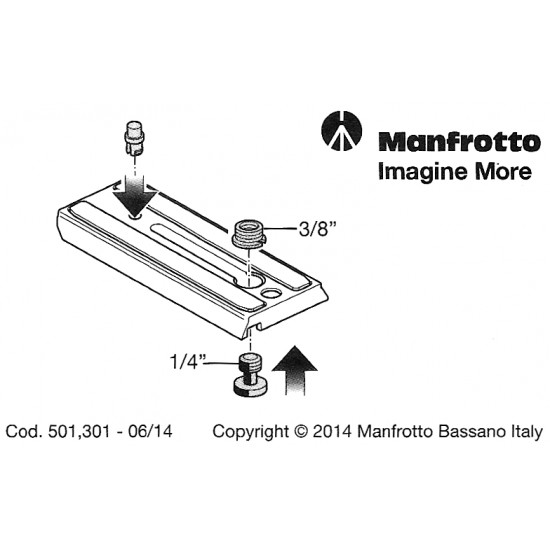 Manfrotto 501PL Galleta / Plate  para cabezal