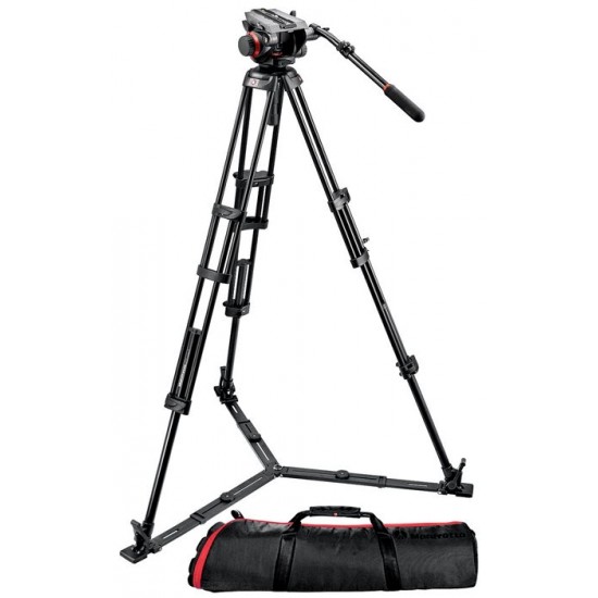  Manfrotto 504HD-546GBK cabezal 504HD con trípode 546GB y estrella de piso