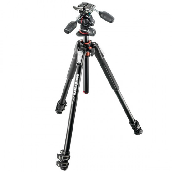 Manfrotto MK190XPRO3-3W Trípode MT190XPRO3 en Kit con cabezal MHXPRO-3W 