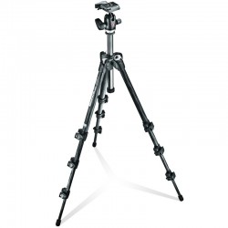 Manfrotto MK293C4-A0RC2 Fibra de Carbono 293, Trípode de 4 secciones con Cabezal 494RC2