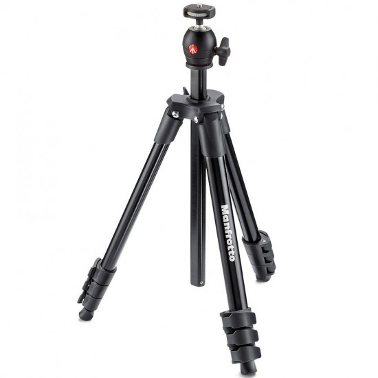 Manfrotto MKCOMPACTLT-BK Trípode Compact con Rótula de bola integrada