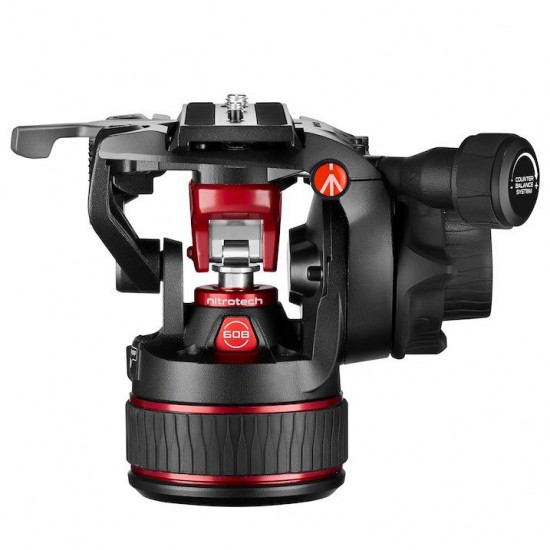  Manfrotto Nitrotech 608 Cabezal de Video hasta 8Kg Flat base