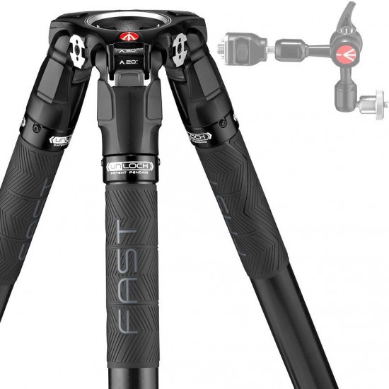  Manfrotto MVK504XSNGFC Kit de Cabezal 504X con trípode de carbono 635 Fast