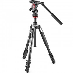 Manfrotto Befree Lever Lock Trípode Compacto ideal para viajes con cabezal fluido para video