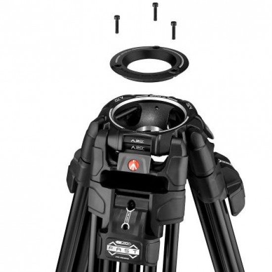 Manfrotto MVTTWINFA Tripode Fast Lever con estrella media hasta 25kg 