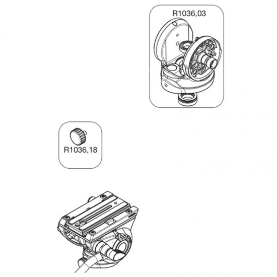 Manfrotto R1036,18 Repuesto Perrilla para bloquear Paneo Head 500 