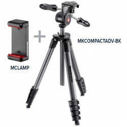 Manfrotto Influencer Kit de Trípode Advance con Clamp para Smartphone