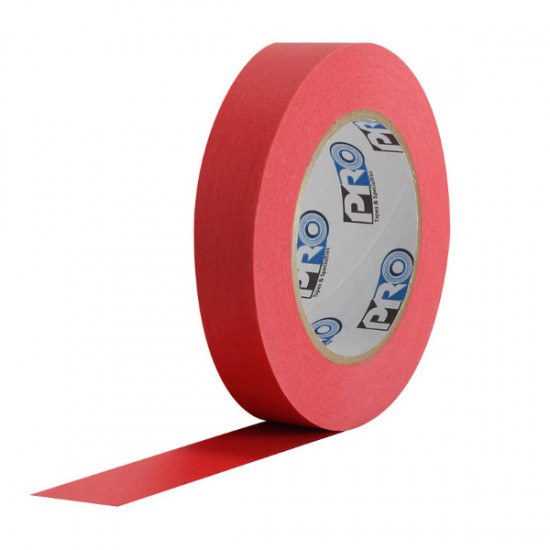 Protapes PRO46RED1 Cinta autoadhesiva 1 pulgada de papel Creppe ROJO